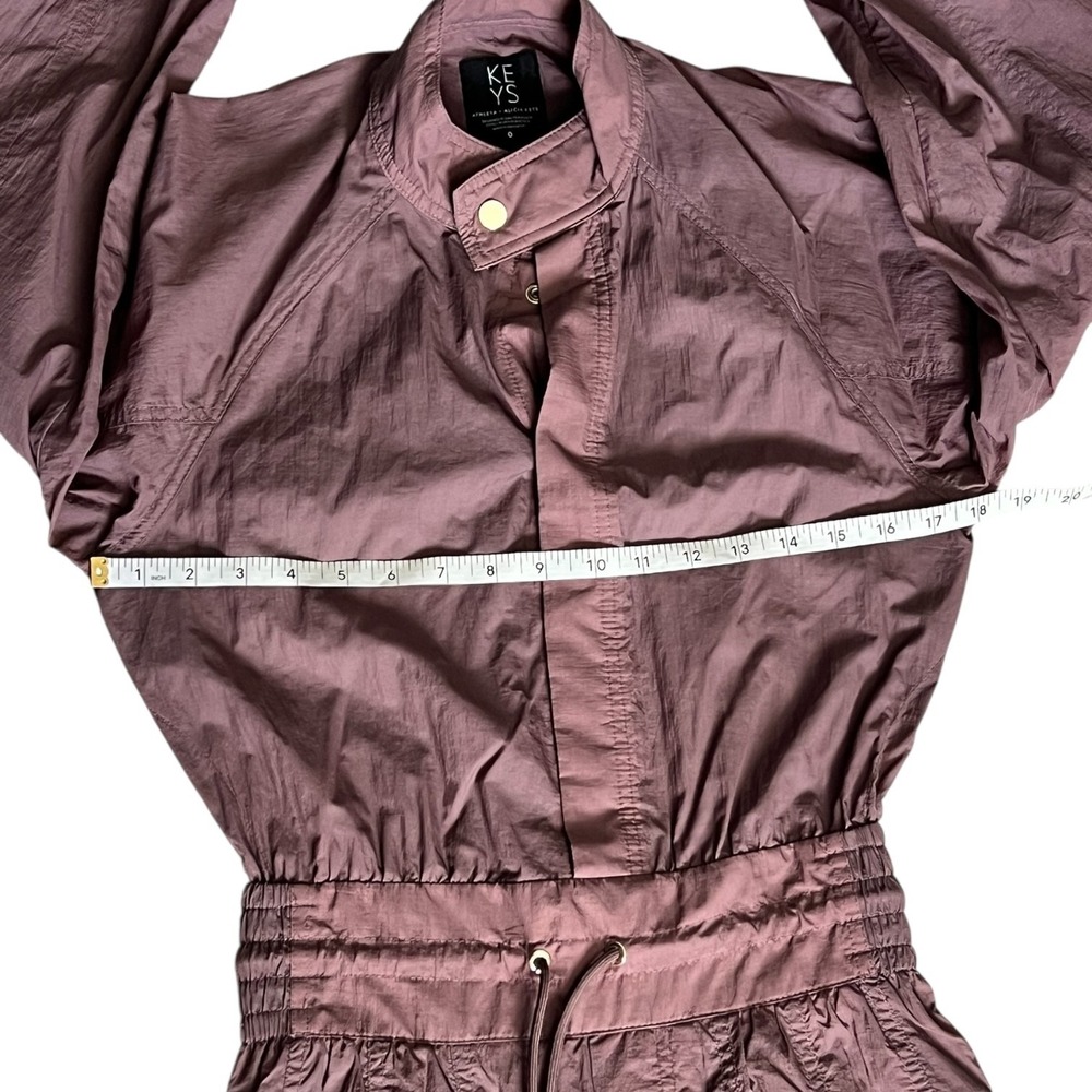 Athleta x‎ Alicia Keys Utility Jumpsuit Nylon Open Back Mauve Parachute Womens 0 - Picture 11 of 16